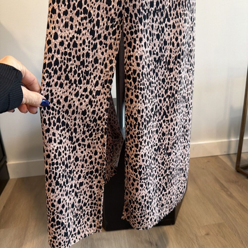 Free People Daria Cheetah Double Breasted Duster XS TrenchY2K Whimsigoth Grunge - Picture 7 of 11